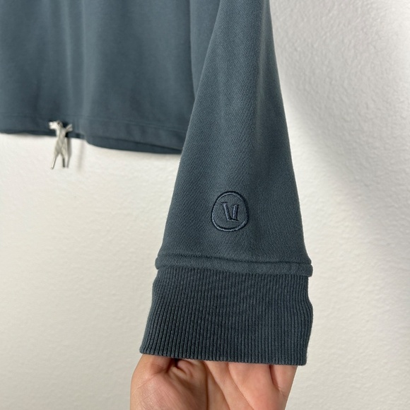 Vouri women size S Sedona sweatshirt boyfriend sweatpants set French terry blue - Picture 4 of 13